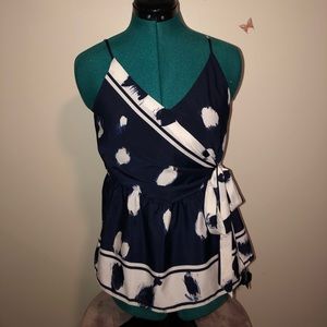 Peplum wrap top